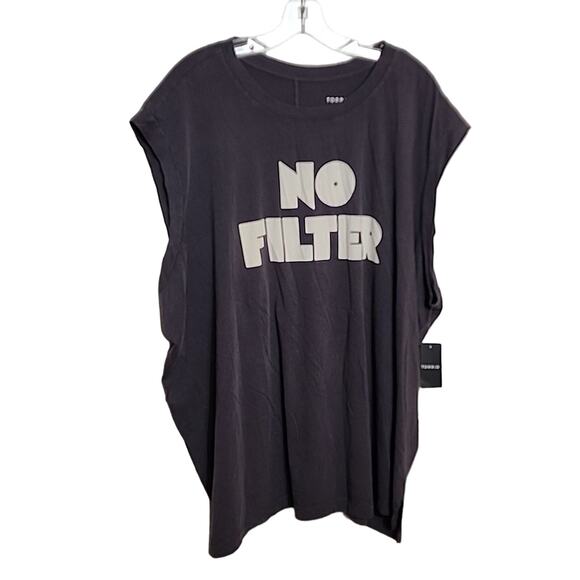 Torrid No Filter Periscope Gray Relaxed Fit Cotton Graphic Tee, NWT, 4X - Picture 1 of 6